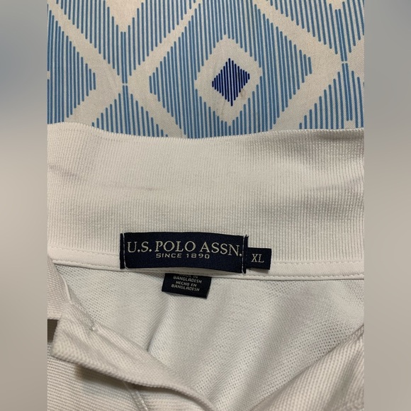 US Polo Assn. XL men’s polo shirt cotton white - Picture 5 of 6